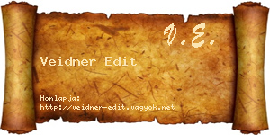 Veidner Edit névjegykártya